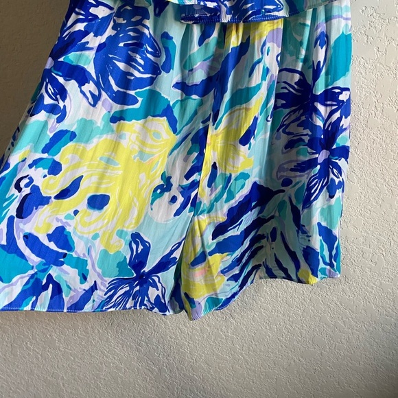 Lilly Pulitzer Arbelle Ylang Ylang Love Off Shoulder Floral Tropical Romper Sz S - Picture 6 of 12